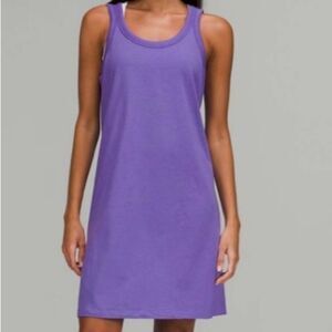 LULULEMON CLASSIC FIT COTTON BLEND DRESS CHARGED INDIGO BLUE PURPLE SIZE 6 NWT